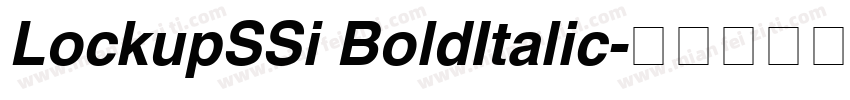 LockupSSi BoldItalic字体转换